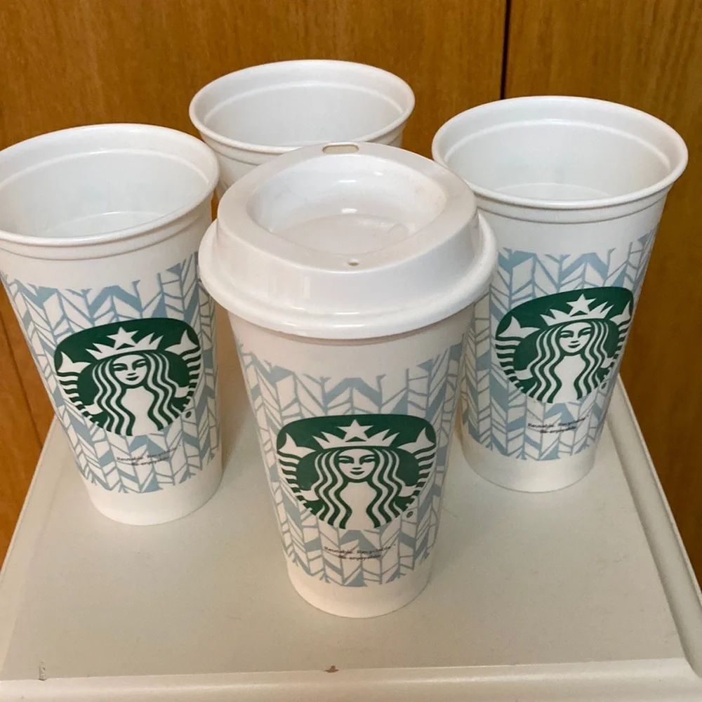 Starbucks Set of Four Reusable To-Go Cups - Picture 6 of 6